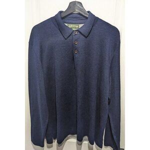 Orvis | Alpaca Collared Sweater In Navy
